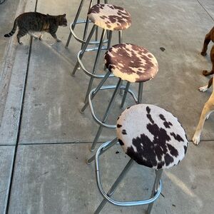 Vintage Aluminum Bar Stools - set of 4